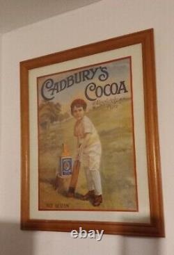 Vintage Cadbury Cocoa Framed picture 57cm x 47cm FREE UK DELIVERY Rare