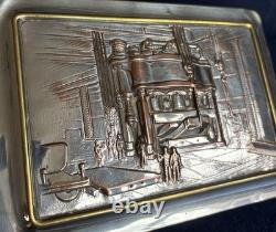 Vintage Cammell Laird Presentation Box. Embossed 12000 Ton Armour Press. Rare