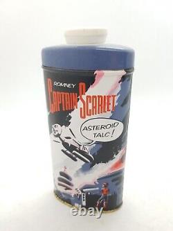 Vintage Captain Scarlet Rare 1969 Asteroid Talcum Powder advertising tin