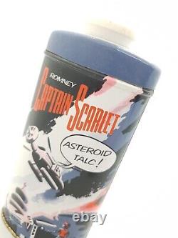Vintage Captain Scarlet Rare 1969 Asteroid Talcum Powder advertising tin