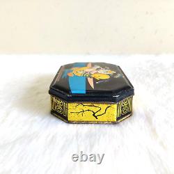 Vintage Cat On Duck Graphics Morton Advertising Confectionery Tin Box Rare TN476