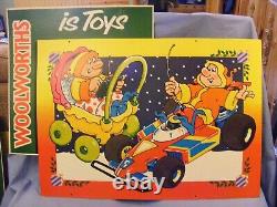 Vintage Christmas Woolworths Cardboard Advertising Signs Large x 4 1988 RARE