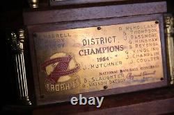 Vintage Coca Cola Advertising Baseball Trophy 1954 Bottler Award Champions RARE