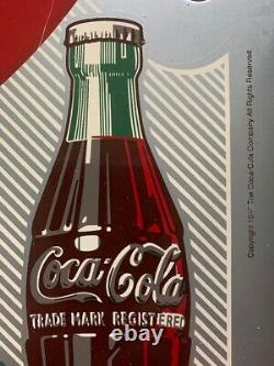 Vintage Coca-Cola Coke Double Sided Flange Sign Limited Reissue Rare Collectable