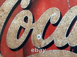 Vintage Coca-Cola Thai Metal Sign 1950s Original Rare Advertising Plate