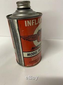 Vintage Control Line Model Airplane Fuel Can Phillips 66 Motor Blend Rare tether