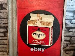Vintage Craven A Iron Ornate Frame Cigarette Outside Shop Sign Double Sided Rare