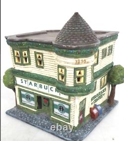 Vintage Department Starbucks Coffee Building Christmas Holiday House 1998 Rare