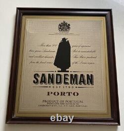 Vintage Drink Advertising Mirror Sandeman Porto Rare