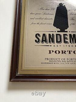 Vintage Drink Advertising Mirror Sandeman Porto Rare