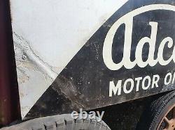 Vintage Duckhams Adcol Motor Oil Enamel Advertising Sign Automobilia Garage Rare