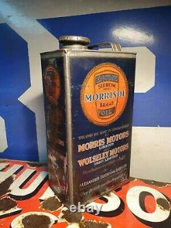 Vintage Duckhams Morrisol Motor Oil 1 Gallon Can / Tin Rare Early Automobilia