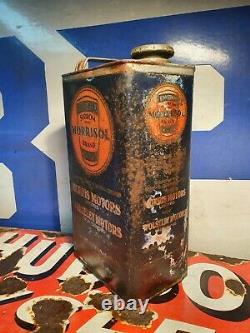 Vintage Duckhams Morrisol Motor Oil 1 Gallon Can / Tin Rare Early Automobilia