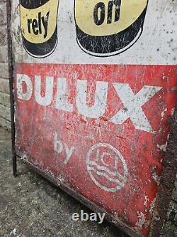 Vintage Dulux Paint Metal Advertising Sign Rare Find (Decorative Salvage)