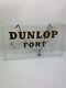 Vintage Dunlop Fort Reverse Etched Glass Garage Sign circa 1930s RARE