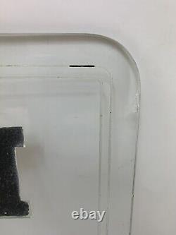 Vintage Dunlop Fort Reverse Etched Glass Garage Sign circa 1930s RARE