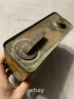 Vintage Early Rare Standard Oil Car Truck Boat Polarine One Half Gallon Oil Can