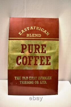 Vintage East African Blend Cold Coffee Tin Sign Advertising Collectibles Rare