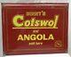 Vintage Enamel Porcelain Sign Sheep Wool Cotswol And Angola Rare Advertise #63
