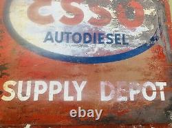 Vintage Esso Depot Sign Original Rare