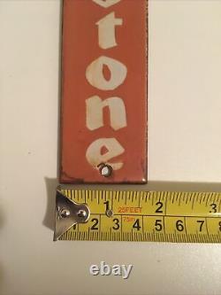 Vintage Firestone Enamel Sign Vertical Rare