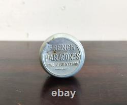 Vintage French Paragones Condom Rare Advertising Metal Box Round France TB1606