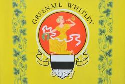 Vintage GREENALL WHITLEY sign old metal brewery sign rare collectable