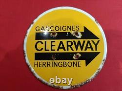 Vintage Gascoignes Clearway Herringbone Enamel Sign Very Rare