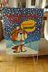 Vintage German 1960s 70s Enamel Sign Dog Display Prop Industrial RARE