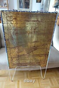Vintage German 1960s 70s Enamel Sign Dog Display Prop Industrial RARE