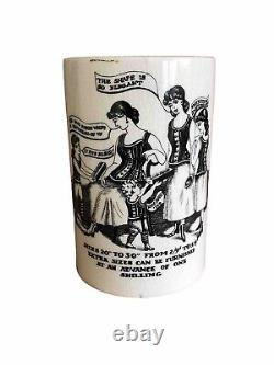 Vintage Glazed Stoneware Jar Kitchenalia Fashion Advertising RARE Crazed Pottery