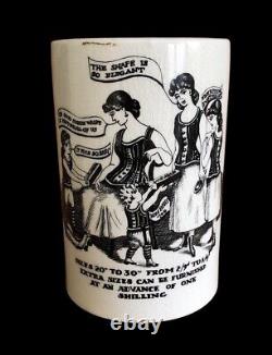 Vintage Glazed Stoneware Jar Kitchenalia Fashion Advertising RARE Crazed Pottery