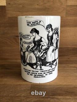 Vintage Glazed Stoneware Jar Kitchenalia Fashion Advertising RARE Crazed Pottery