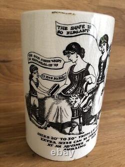 Vintage Glazed Stoneware Jar Kitchenalia Fashion Advertising RARE Crazed Pottery