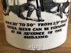 Vintage Glazed Stoneware Jar Kitchenalia Fashion Advertising RARE Crazed Pottery