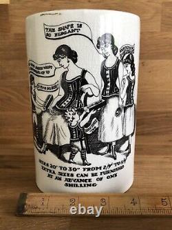 Vintage Glazed Stoneware Jar Kitchenalia Fashion Advertising RARE Crazed Pottery