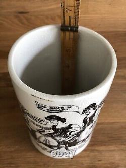 Vintage Glazed Stoneware Jar Kitchenalia Fashion Advertising RARE Crazed Pottery
