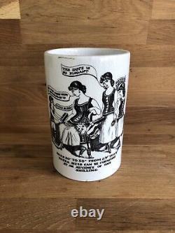 Vintage Glazed Stoneware Jar Kitchenalia Fashion Advertising RARE Crazed Pottery