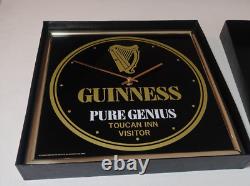 Vintage Guinness Pure Genius Collectable Rare Bar Pub Clock STILL IN BOX