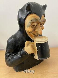 Vintage Guinness Stout Bust of the Devil Pub Advertising Rare and Collectable