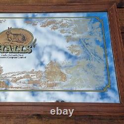 Vintage Halls of Oxford Brewery Advertising Pub Large Mirror Collectibles Rare