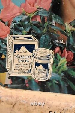 Vintage Hazeline Snow Advertising Tin Tray Serving Made In England Litho Rare 1