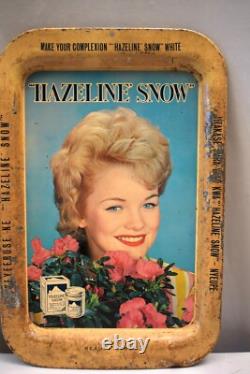 Vintage Hazeline Snow Advertising Tin Tray Serving Made In England Litho Rare 1