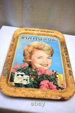 Vintage Hazeline Snow Advertising Tin Tray Serving Made In England Litho Rare 1
