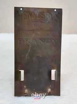 Vintage Hennessy's Brandy Advertising Sign Board Brass Rare Collectible MT200