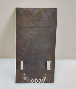 Vintage Hennessy's Brandy Advertising Sign Board Brass Rare Collectible MT200