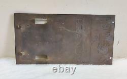 Vintage Hennessy's Brandy Advertising Sign Board Brass Rare Collectible MT200