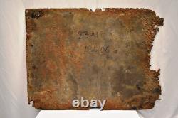 Vintage Hindusthan Record Porcelain Enamel Sign Bengali Song Map Logo 23x18 Rare