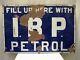 Vintage I. B. P Petrol Pump Sign Board Porcelain Enamel Advertising Gas pump Rare