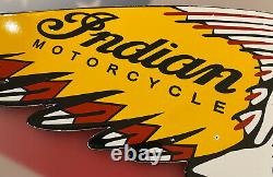 Vintage Indian Motorcycles Porcelain Sign Dealership Gas Oil Harley 1901 Rare